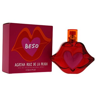Agatha Ruiz de la Prada Perfumes – Beso, Eau de Toilette für Damen – Langanhaltend – Verspielter, charmanter und moderner Duft – Zitrus-, blumige, Apfel- und Jasminnoten – Ideal für tagsüber – 50 ml Agatha Ruiz de la Prada Perfumes – Beso, Eau de Toilette für Damen – Langanhaltend – Verspielter, charmanter und moderner Duft – Zitrus-, blumige, Apfel- und Jasminnoten – Ideal für tagsüber – 50 ml