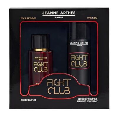 Jeanne Arthes Geschenkset für Herren – Fight Club – Eau de Parfum 100 ml + Deospray 200 ml – Amber Holz – hergestellt und verpackt in Frankreich bis Grasse Jeanne Arthes Geschenkset für Herren – Fight Club – Eau de Parfum 100 ml + Deospray 200 ml – Amber Holz – hergestellt und verpackt in Frankreich bis Grasse