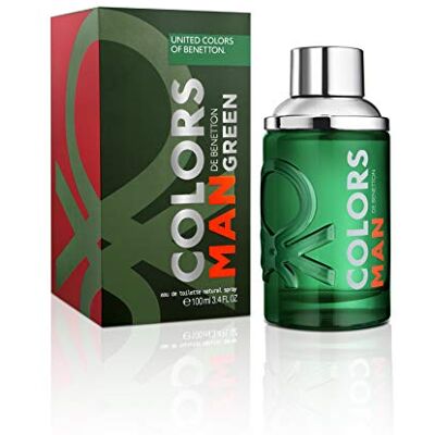 Green von United Colors, Eau de Toilette Spray für Männer, Holziger Duft mit Zitrusfrüchten, Bergamotte, Koriander und Vetiver 100 ml Green von United Colors, Eau de Toilette Spray für Männer, Holziger Duft mit Zitrusfrüchten, Bergamotte, Koriander und Vetiver 100 ml