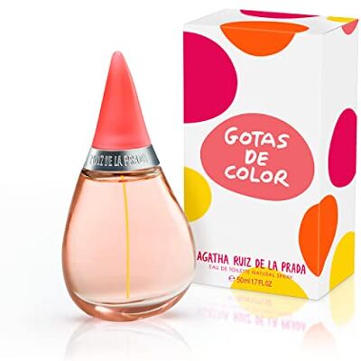 Agatha Ruiz de la Prada Perfumes – Gotas de Color, Eau de Toilette für Damen – Langanhaltend – Verspielter, moderner und junger Duft – Fruchtige und blumige Noten – Ideal für tagsüber – 50 ml Agatha Ruiz de la Prada Perfumes – Gotas de Color, Eau de Toilette für Damen – Langanhaltend – Verspielter, moderner und junger Duft – Fruchtige und blumige Noten – Ideal für tagsüber – 50 ml