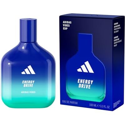 Adidas Vibes Energy Drive Eau de Parfum, langanhaltender, energiespendender Unisex-Duft mit natürlichen ätherischen Ölen, 100ml Adidas Vibes Energy Drive Eau de Parfum, langanhaltender, energiespendender Unisex-Duft mit natürlichen ätherischen Ölen, 100ml