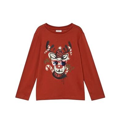 s.Oliver Longsleeve mit X-Mas-Frontprint und Wendepailletten-Detail s.Oliver Longsleeve mit X-Mas-Frontprint und Wendepailletten-Detail
