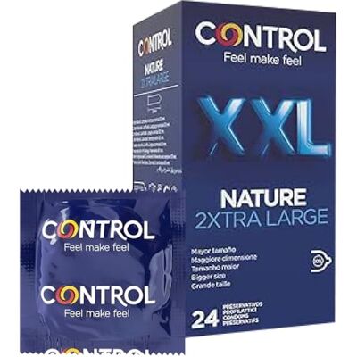 CONTROL Nature Kondome, XXL, extra groß, Doppelgröße, 24 Kondome CONTROL Nature Kondome, XXL, extra groß, Doppelgröße, 24 Kondome