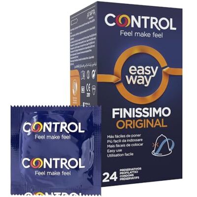 CONTROL EasyWay Finissimo Original: dünne Kondome mit Lasche zum schnellen Überziehen – 24 Kondome CONTROL EasyWay Finissimo Original: dünne Kondome mit Lasche zum schnellen Überziehen – 24 Kondome
