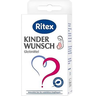 Ritex Kinderwunsch Gleitmittel – spermienfreundliches Gleitgel – 8 x 4 ml Fördert die natürliche Empfängnis mit optimierter Viskosität & passendem pH-Wert – klinisch getestet, Made in Germany Ritex Kinderwunsch Gleitmittel – spermienfreundliches Gleitgel – 8 x 4 ml Fördert die natürliche Empfängnis mit optimierter Viskosität & passendem pH-Wert – klinisch getestet, Made in Germany
