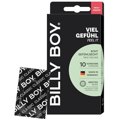 Billy Boy Kondome Viel Gefühl 10er 56 mm MEDIUM Gefühlsechte Kondome mit angenehmem Duft (1x10 Stück) Billy Boy Kondome Viel Gefühl 10er 56 mm MEDIUM Gefühlsechte Kondome mit angenehmem Duft (1x10 Stück)
