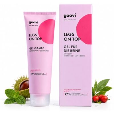 GOOVI Legs On Top Legs Gel Frische & Leichtigkeit für müde, schwere Beine, 97% natürliche Inhaltsstoffe, 125ml GOOVI Legs On Top Legs Gel Frische & Leichtigkeit für müde, schwere Beine, 97% natürliche Inhaltsstoffe, 125ml