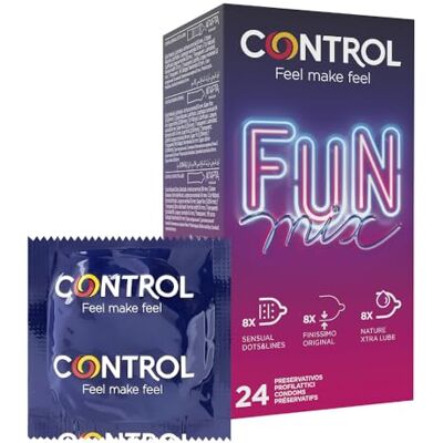 CONTROL Fun Mix: dünne, stimulierende und besonders feuchtigkeitsspendende Kondome – 24 Kondome CONTROL Fun Mix: dünne, stimulierende und besonders feuchtigkeitsspendende Kondome – 24 Kondome