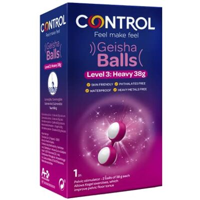 CONTROL GEISHA BALLS LEVEL 3 Vaginalkugeln zum Beckenboden trainieren. Schwer 38 g. CONTROL GEISHA BALLS LEVEL 3 Vaginalkugeln zum Beckenboden trainieren. Schwer 38 g.