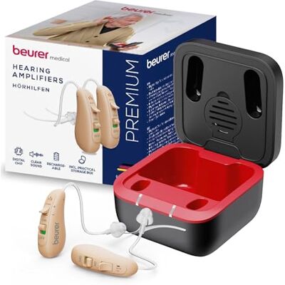 Beurer HA 90 digitale Hörhilfe, wiederaufladbarer Hörverstärker als 2er-Paar mit 4 verschiedenen Modi, digitaler Chip für klaren Ton, ergonomische Passform, kaum sichtbar, inkl. Ladebox Beurer HA 90 digitale Hörhilfe, wiederaufladbarer Hörverstärker als 2er-Paar mit 4 verschiedenen Modi, digitaler Chip für klaren Ton, ergonomische Passform, kaum sichtbar, inkl. Ladebox
