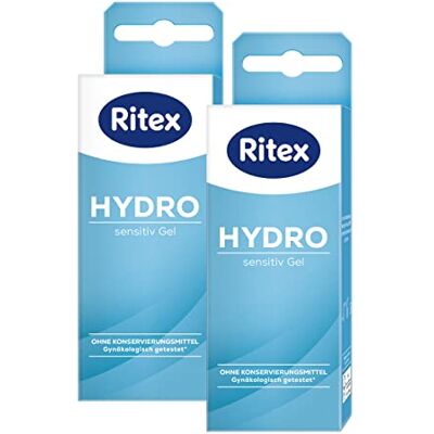 Ritex Hydro sensitiv Gel – Gleitgel wasserbasiert – 2 x 50 ml Frei von Konservierungs-, Duft- & Farbstoffen und kondomgeeignet – dermatologisch getestet, Made in Germany Ritex Hydro sensitiv Gel – Gleitgel wasserbasiert – 2 x 50 ml Frei von Konservierungs-, Duft- & Farbstoffen und kondomgeeignet – dermatologisch getestet, Made in Germany