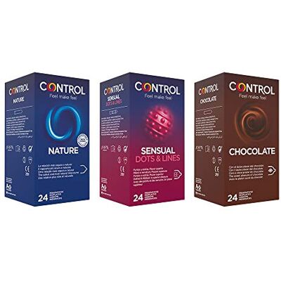 CONTROL Funky Mix Geschenkbox mit klassischen, stimulierenden und aromatisierten Kondomen – 68 Kondome CONTROL Funky Mix Geschenkbox mit klassischen, stimulierenden und aromatisierten Kondomen – 68 Kondome