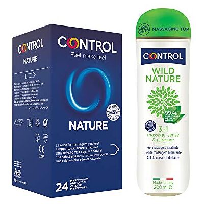 CONTROL Natural Mix Geschenkset mit 24 klassischen Kondomen und 3in1-Massagegel aus 99,4 % natürlichen Inhaltsstoffen CONTROL Natural Mix Geschenkset mit 24 klassischen Kondomen und 3in1-Massagegel aus 99,4 % natürlichen Inhaltsstoffen