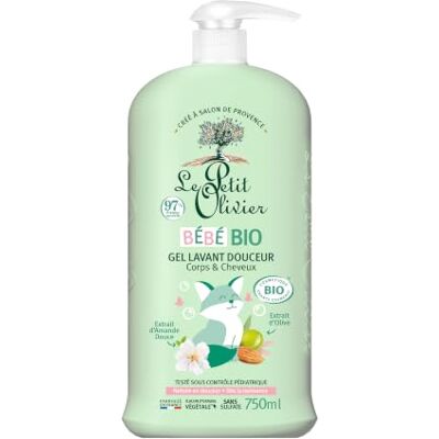 Le Petit Olivier Weiches Waschgel – Bio-Baby – Körper und Haare – ab der Geburt – reinigt sanft – Bio-zertifiziert – 97% natürlicher Ursprung – unter pädiatrischer Kontrolle getestet – 750 ml Le Petit Olivier Weiches Waschgel – Bio-Baby – Körper und Haare – ab der Geburt – reinigt sanft – Bio-zertifiziert – 97% natürlicher Ursprung – unter pädiatrischer Kontrolle getestet – 750 ml