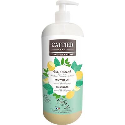 CATTIER Duschgel ohne Sulfate, Zitronenduft, Minze, 1 l CATTIER Duschgel ohne Sulfate, Zitronenduft, Minze, 1 l
