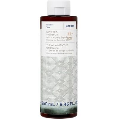 KORRES MINT TEA Duschgel mit reinigendem Salbei-Extrakt, mit belebendem Minz Duft, zum Duschen, Baden und Rasieren, dermatologisch getestet, vegan, silikon- und parabenfrei, 250 ml KORRES MINT TEA Duschgel mit reinigendem Salbei-Extrakt, mit belebendem Minz Duft, zum Duschen, Baden und Rasieren, dermatologisch getestet, vegan, silikon- und parabenfrei, 250 ml