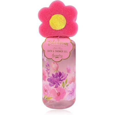 accentra Duschgel BLOSSOM für Frauen mit Badeschwamm in Blumen Design, 290 ml in Flasche mit Lilac Rose Duft, sanfte Reinigung für Dusche und Bad, Geschenkidee zu Geburtstag und Weihnachten accentra Duschgel BLOSSOM für Frauen mit Badeschwamm in Blumen Design, 290 ml in Flasche mit Lilac Rose Duft, sanfte Reinigung für Dusche und Bad, Geschenkidee zu Geburtstag und Weihnachten