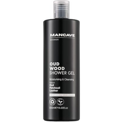 ManCave Oud Wood Duschgel 500ml, Premium Oud-Patchouli-Leder-Duft, feuchtigkeitsspendendes und reinigendes Duschgel für Männer ManCave Oud Wood Duschgel 500ml, Premium Oud-Patchouli-Leder-Duft, feuchtigkeitsspendendes und reinigendes Duschgel für Männer