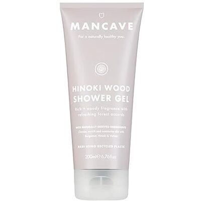 ManCave Hinoki Wood Duschgel Herren 200ml Japanisches Zypressenholz Männer Duschgel Warmer Holzduft Sulfatfrei, Parabenfrei, Vegan Premium Shower Gel Körperpflege ManCave Hinoki Wood Duschgel Herren 200ml Japanisches Zypressenholz Männer Duschgel Warmer Holzduft Sulfatfrei, Parabenfrei, Vegan Premium Shower Gel Körperpflege