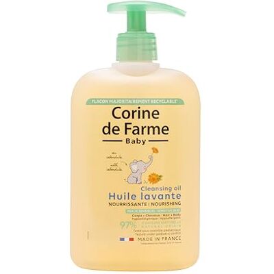 Corine de Farme , Pflegendes Waschöl, 500 ml, für Babys, Ringelblumenextrakt, hypoallergen, sanfte Reinigung für trockene bis sehr trockene Haut, geeignet für das Haar, 97% natürliche Inhaltsstoffe Corine de Farme , Pflegendes Waschöl, 500 ml, für Babys, Ringelblumenextrakt, hypoallergen, sanfte Reinigung für trockene bis sehr trockene Haut, geeignet für das Haar, 97% natürliche Inhaltsstoffe