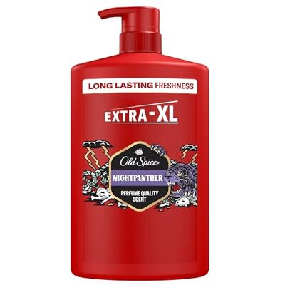 Old Spice Night Panther 3-in-1 Mehrzweck-Shampoo für Haar, Gesicht und Körper 1000 ml, langanhaltende Frische, Duft von Parfümqualität, Tiefenreinigung Old Spice Night Panther 3-in-1 Mehrzweck-Shampoo für Haar, Gesicht und Körper 1000 ml, langanhaltende Frische, Duft von Parfümqualität, Tiefenreinigung