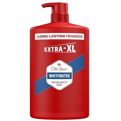 Old Spice Whitewater 3-in-1 Mehrzweck-Shampoo für Haar, Gesicht und Körper 1000 ml, langanhaltende Frische, Duft von Parfümqualität, Tiefenreinigung Old Spice Whitewater 3-in-1 Mehrzweck-Shampoo für Haar, Gesicht und Körper 1000 ml, langanhaltende Frische, Duft von Parfümqualität, Tiefenreinigung