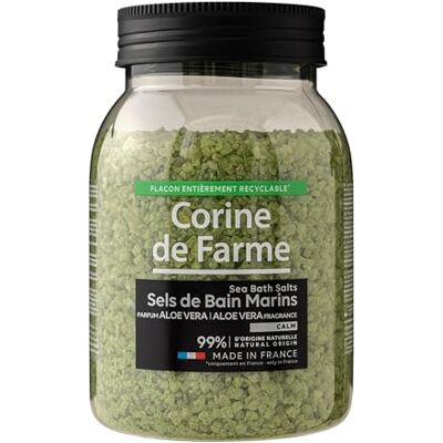 Corine de Farme Sinnliches Meer-Badesalz mit Aloe Vera – Entspannung und Wohlbefinden – Feuchtigkeit und Weichheit für die Haut – 100% natürlich – perfekt zum Entspannen Corine de Farme Sinnliches Meer-Badesalz mit Aloe Vera – Entspannung und Wohlbefinden – Feuchtigkeit und Weichheit für die Haut – 100% natürlich – perfekt zum Entspannen