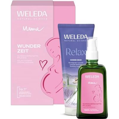 WELEDA Bio MAMA Geschenkset – Naturkosmetik Körperpflege Set mit Schwangerschaftsöl & Relax Lavendel Duschgel – Natürliches Anti Dehnungsstreifen Hautpflege Geschenk für werdende Mütter (vegan) WELEDA Bio MAMA Geschenkset – Naturkosmetik Körperpflege Set mit Schwangerschaftsöl & Relax Lavendel Duschgel – Natürliches Anti Dehnungsstreifen Hautpflege Geschenk für werdende Mütter (vegan)