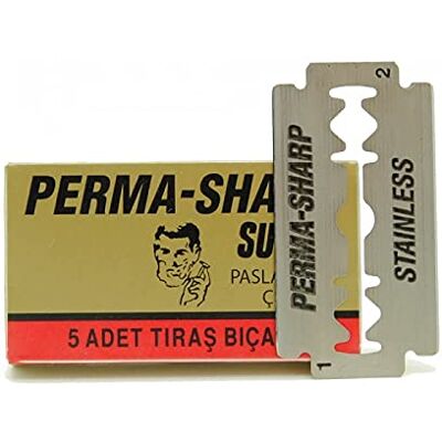 Super 5 Cuchillas Afeitar Doble Hoja Perma-Sharp (Verpackung kann variieren) Super 5 Cuchillas Afeitar Doble Hoja Perma-Sharp (Verpackung kann variieren)