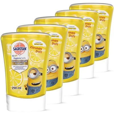 Sagrotan Kids No-Touch Handseife Nachfüller Zitronen Duft Minions 5 x 250 ml Sagrotan Kids No-Touch Handseife Nachfüller Zitronen Duft Minions 5 x 250 ml