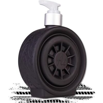 accentra Seifenspender im Reifen Design, Handseife WHEEL in Felgen-Optik, mit 320ml Handseife im Pumpspender, Flüssigseife, Duft: Sandalwood & Musk, Männer Geschenkidee für Auto-Liebhaber & Bastler accentra Seifenspender im Reifen Design, Handseife WHEEL in Felgen-Optik, mit 320ml Handseife im Pumpspender, Flüssigseife, Duft: Sandalwood & Musk, Männer Geschenkidee für Auto-Liebhaber & Bastler