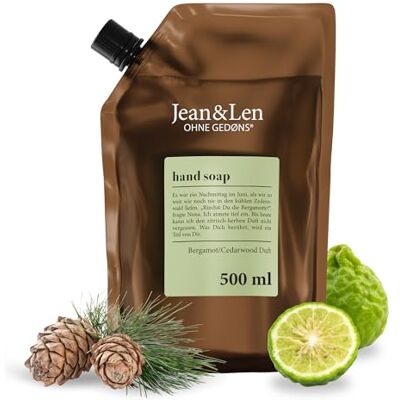 Jean & Len Handseife Bergamot & Cedarwood, vegan, 500 ml Jean & Len Handseife Bergamot & Cedarwood, vegan, 500 ml