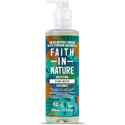 FAITH IN NATURE Bio Kokosnuss Flüssigseife für die Hände, Belebend, Vegan und tierversuchsfrei, Ohne SLS oder Parabene, 400 ml FAITH IN NATURE Bio Kokosnuss Flüssigseife für die Hände, Belebend, Vegan und tierversuchsfrei, Ohne SLS oder Parabene, 400 ml