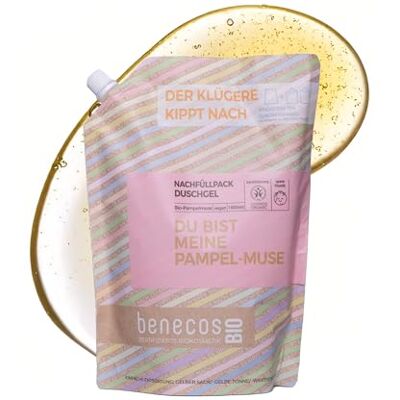 benecos BIO Nachfüllbeutel Duschgel Du bist meine Pampel-Muse Bio-Pampelmuse zertifizierte Naturkosmetik vegan sanfte Reinigung & Pflege 1000ml benecos BIO Nachfüllbeutel Duschgel Du bist meine Pampel-Muse Bio-Pampelmuse zertifizierte Naturkosmetik vegan sanfte Reinigung & Pflege 1000ml