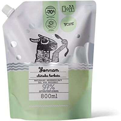 Yope Duschgel Refill Yunnan Chinesischer Tee, Vegane Nachfüllung, 800 ml Yope Duschgel Refill Yunnan Chinesischer Tee, Vegane Nachfüllung, 800 ml