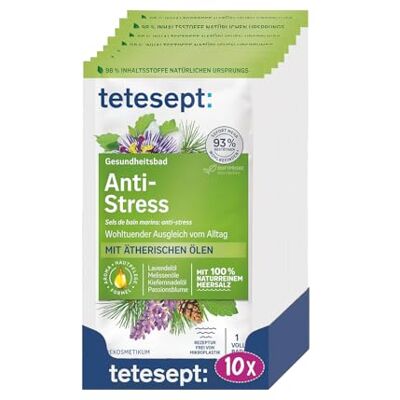 tetesept Meeressalz Anti-Stress Bad, Badezusatz, 10 x 80 g tetesept Meeressalz Anti-Stress Bad, Badezusatz, 10 x 80 g