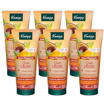 Kneipp Aroma-Pflegedusche Gute Laune mit natürlichen Ölen aus Maracuja und Grapefruit Multipack 6 x 200ml Kneipp Aroma-Pflegedusche Gute Laune mit natürlichen Ölen aus Maracuja und Grapefruit Multipack 6 x 200ml