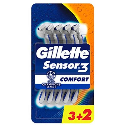 Gillette Sensor3 Comfort Einwegklingen für Herren, 5 Stück Gillette Sensor3 Comfort Einwegklingen für Herren, 5 Stück