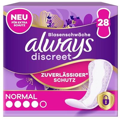 Discreet Inkontinenz Slipeinlagen für leichte Blasenschwäche, 3er Pack (3 x 28 Stück) Discreet Inkontinenz Slipeinlagen für leichte Blasenschwäche, 3er Pack (3 x 28 Stück)