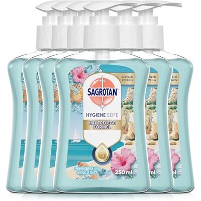 Sagrotan Handseife Summer Limited Edition 250ml Sardinia Dreams – Hygienische Flüssigseife – 6 x 250 ml Handseife Sagrotan Handseife Summer Limited Edition 250ml Sardinia Dreams – Hygienische Flüssigseife – 6 x 250 ml Handseife