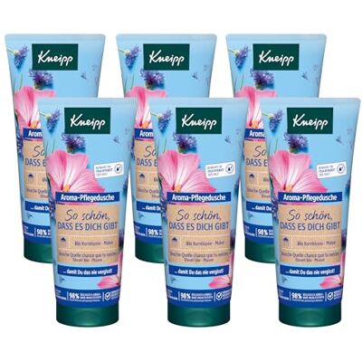 Kneipp Aroma-Pflegedusche So schön, dass es Dich gibt, Duschgel Mit natürlichen Extrakten aus Kornblume, Malve und natürlich pflegendem Öl Multipack 6 x 200ml Kneipp Aroma-Pflegedusche So schön, dass es Dich gibt, Duschgel Mit natürlichen Extrakten aus Kornblume, Malve und natürlich pflegendem Öl Multipack 6 x 200ml