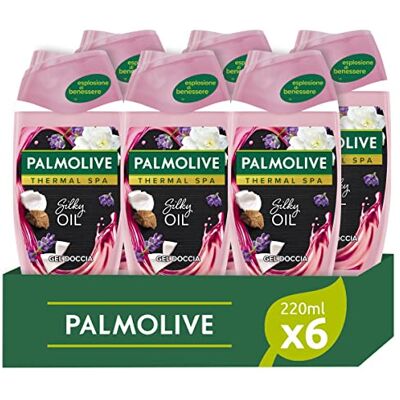 Palmolive Thermal Spa Silky Oil Duschgel mit Kokos- und Lavendelöl duftendes Duschgel Dermatologisch getestet, 220 ml (6er Pack) Palmolive Thermal Spa Silky Oil Duschgel mit Kokos- und Lavendelöl duftendes Duschgel Dermatologisch getestet, 220 ml (6er Pack)