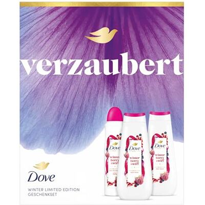 Dove Geschenkset "Verzaubert" Winter Limited Edition mit 2x Duschcreme und Anti Transpirant 225 ml + 225 ml + 150 ml Dove Geschenkset "Verzaubert" Winter Limited Edition mit 2x Duschcreme und Anti Transpirant 225 ml + 225 ml + 150 ml