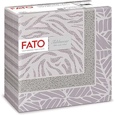 FATO Trockene Papierservietten, Airlaid, Textileffekt, Packung mit 50 Servietten, Größe 40x40 gefaltet in 4, Dekoration Dschungelstaub FATO Trockene Papierservietten, Airlaid, Textileffekt, Packung mit 50 Servietten, Größe 40x40 gefaltet in 4, Dekoration Dschungelstaub