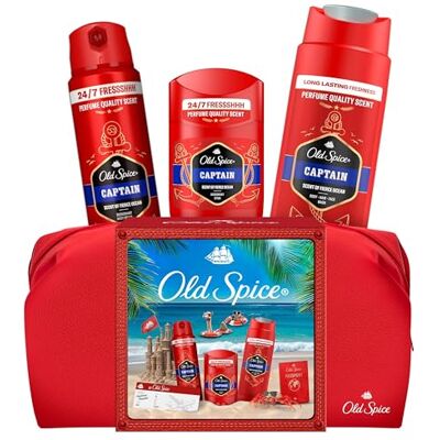Old Spice Reisetasche Geschenkset mit Captain Deostick und Duschgel für Männer, 24/7 Frischhh bei täglicher Anwendung, langanhaltender Duft in Parfumqualität Old Spice Reisetasche Geschenkset mit Captain Deostick und Duschgel für Männer, 24/7 Frischhh bei täglicher Anwendung, langanhaltender Duft in Parfumqualität