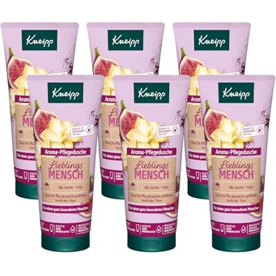Kneipp Aroma-Pflegedusche Lieblingsmensch Duschgel mit natürlichen Extrakten aus Bio Vanille und Feige & pflegendem Mandelöl Multipack 6 x 200ml Kneipp Aroma-Pflegedusche Lieblingsmensch Duschgel mit natürlichen Extrakten aus Bio Vanille und Feige & pflegendem Mandelöl Multipack 6 x 200ml