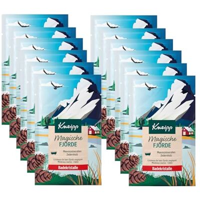 Kneipp Badekristalle Magische Fjorde Badezusatz mit wertvollen Meeresmineralien und ätherischem Zedernholzöl vegan 12 x 60g Kneipp Badekristalle Magische Fjorde Badezusatz mit wertvollen Meeresmineralien und ätherischem Zedernholzöl vegan 12 x 60g