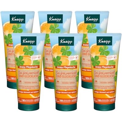 Kneipp Aroma-Pflegedusche Sei Frei, verrückt und glücklich – Sonniger Glücksduft nach Apfelsine Mit pflanzlichen Wirkstoffen Multipack 6 x 200ml Kneipp Aroma-Pflegedusche Sei Frei, verrückt und glücklich – Sonniger Glücksduft nach Apfelsine Mit pflanzlichen Wirkstoffen Multipack 6 x 200ml