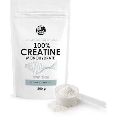 DIET FOOD DIET-FOOD Kreatin Monohydrat 200g 100% reines Kreatin Hochmikronisiert (200 Mesh) Ohne Zusätze Unterstützt Kraft, Ausdauer & Regeneration DIET FOOD DIET-FOOD Kreatin Monohydrat 200g 100% reines Kreatin Hochmikronisiert (200 Mesh) Ohne Zusätze Unterstützt Kraft, Ausdauer & Regeneration