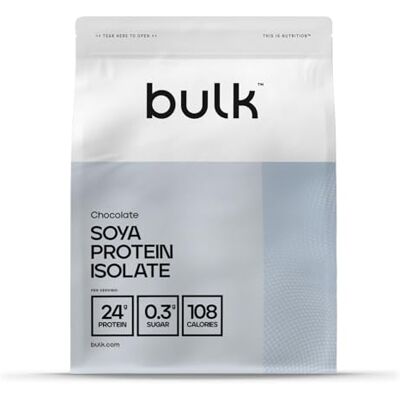 Bulk Soja-Protein Isolat 90, Veganes Eiweißpulver, Schokolade, 2,5 kg Bulk Soja-Protein Isolat 90, Veganes Eiweißpulver, Schokolade, 2,5 kg